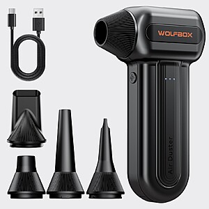 Open Box: 3-Speed Wolfbox MF60 Electric Compressed Air Duster w/ 5 Nozzles $26.40 + Free S&H