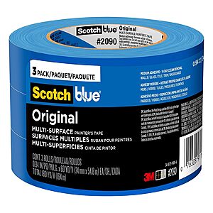 3-Pk 0.94" x 60-Yds ScotchBlue Original Multi-Surface Painters Tape $8.40 w/ S&S