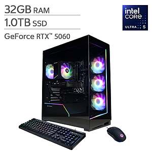 Costco Members: CyberPowerPC Desktop: Core Ultra 5 225F, RTX 5060, 32GB, 1TB $1000 + $15 S&H