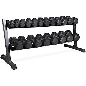 550-Lb CAP Dumbbell Set w/ Horizontal 2-Tier Rack $590 + Free S&H