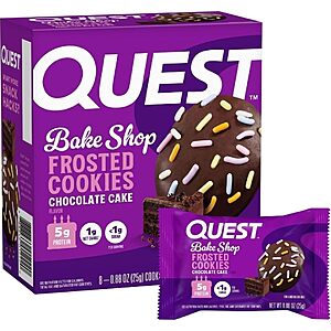 8-Ct 0.88-Oz Quest Nutrition Frosted Protein Cookies (Chocolate Cake)
