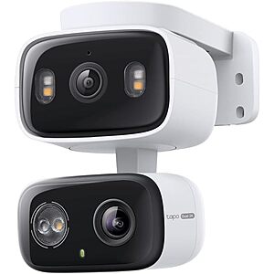 Tapo HybridCam Duo 2K 3MP Indoor/Outdoor Dual Lens Pan/Tilt Security Camera $55 w/ 25% Back for Prime Cardholders + Free S&H