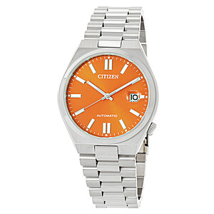 40mm Citizen Tsuyosa Automatic Orange Dial Men's Watch $219 + Free S&H