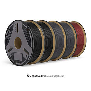 5-Ct 1kg Elegoo PLA-CF 1.75mm 3D Printer Filament (various colors) $58 + Free S&H