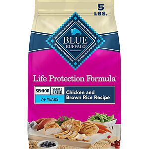 5-lb Blue Buffalo Life Protection Formula Small Breed Senior Dry Dog Food $5.25 w/ S&S