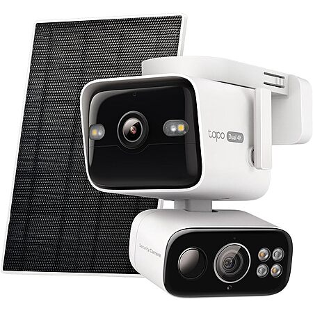 Tapo 4K Dual Lens Pan/Tilt Wireless Outdoor Security Camera w/ Solar Charging