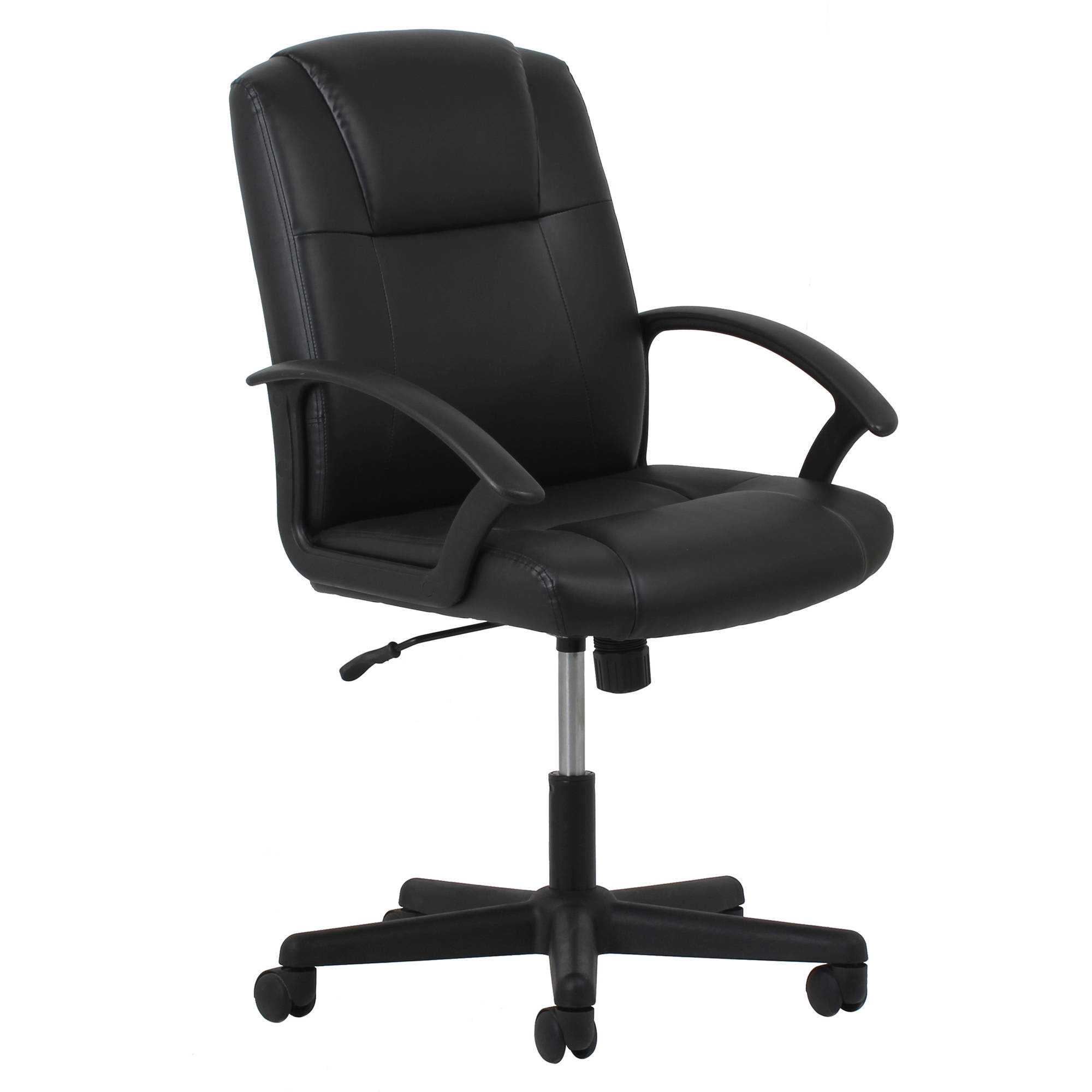 Essentials by OFM Ergonomic Leather Executive Office Chair with Arms, Black $35.19 @Walmart