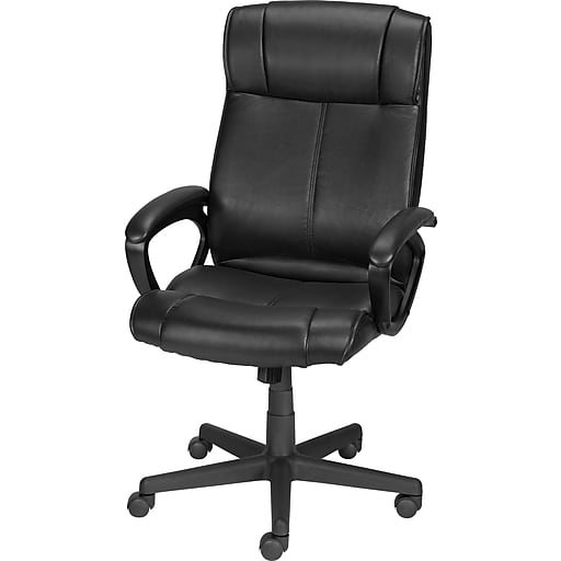 Staples Turcotte Luxura Faux Leather Computer Chair Black
