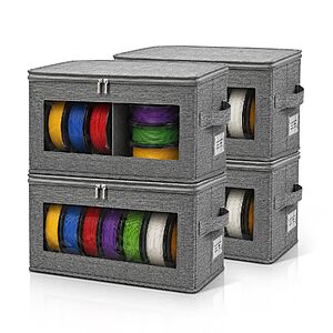 4 Pack Filament Storage Box Set with Dry Desiccants, Moisture & Dust-Proof $33.99+Free Shipping w/Prime