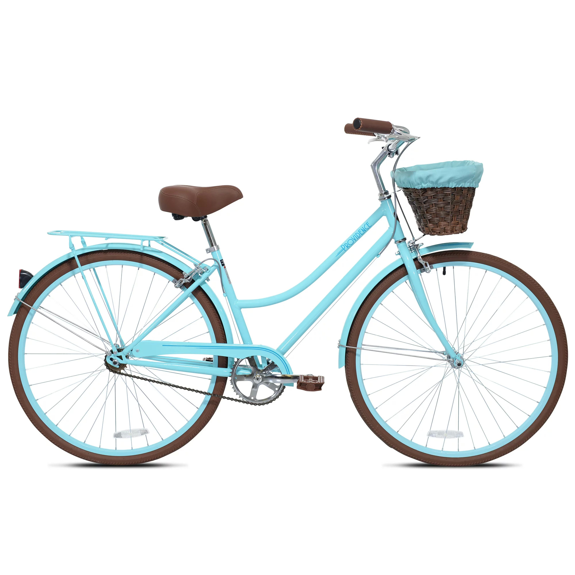 700C Kent Providence Womens' Cruiser Bike w/ Front Basket (Light Blue and Brown) $98 + Free Shipping