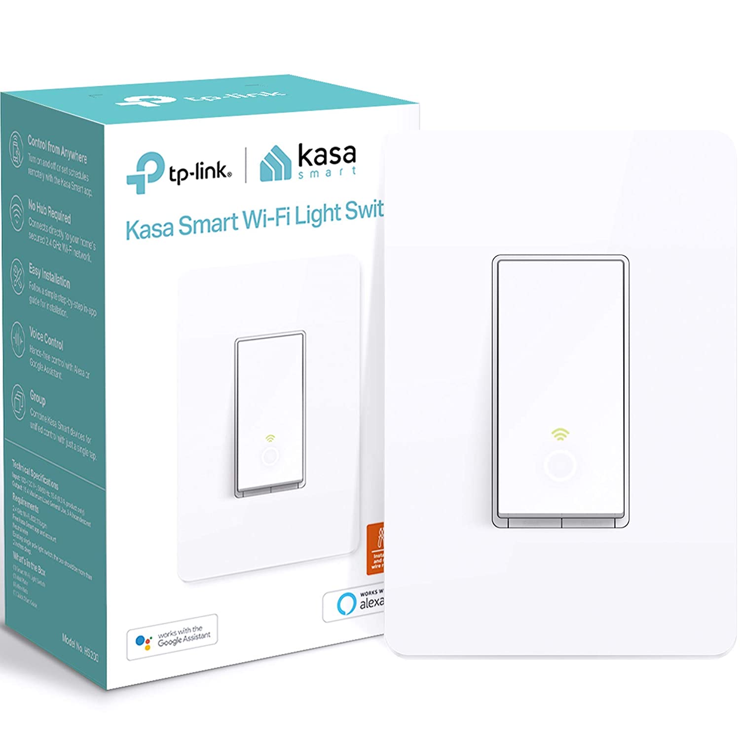TP-Link Kasa Wi-Fi Smart Light Switch HS200 $14.95, HS210 3-Way Light Switch $16.98 & More   + Free Shipping w/ Prime or on $25+