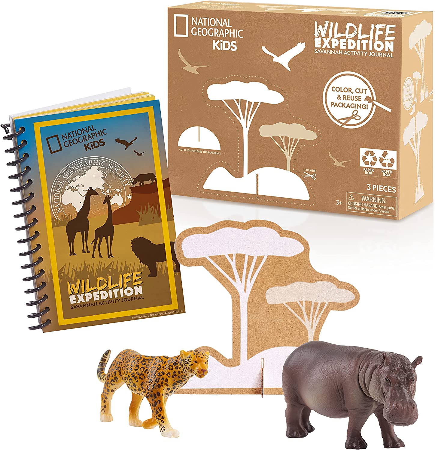 Just Play National Geographic Kids' Animal Facts & Activity Journal Book w/ Animal Toy Figures $5.95 + Free Shipping w/ Prime or on $25+