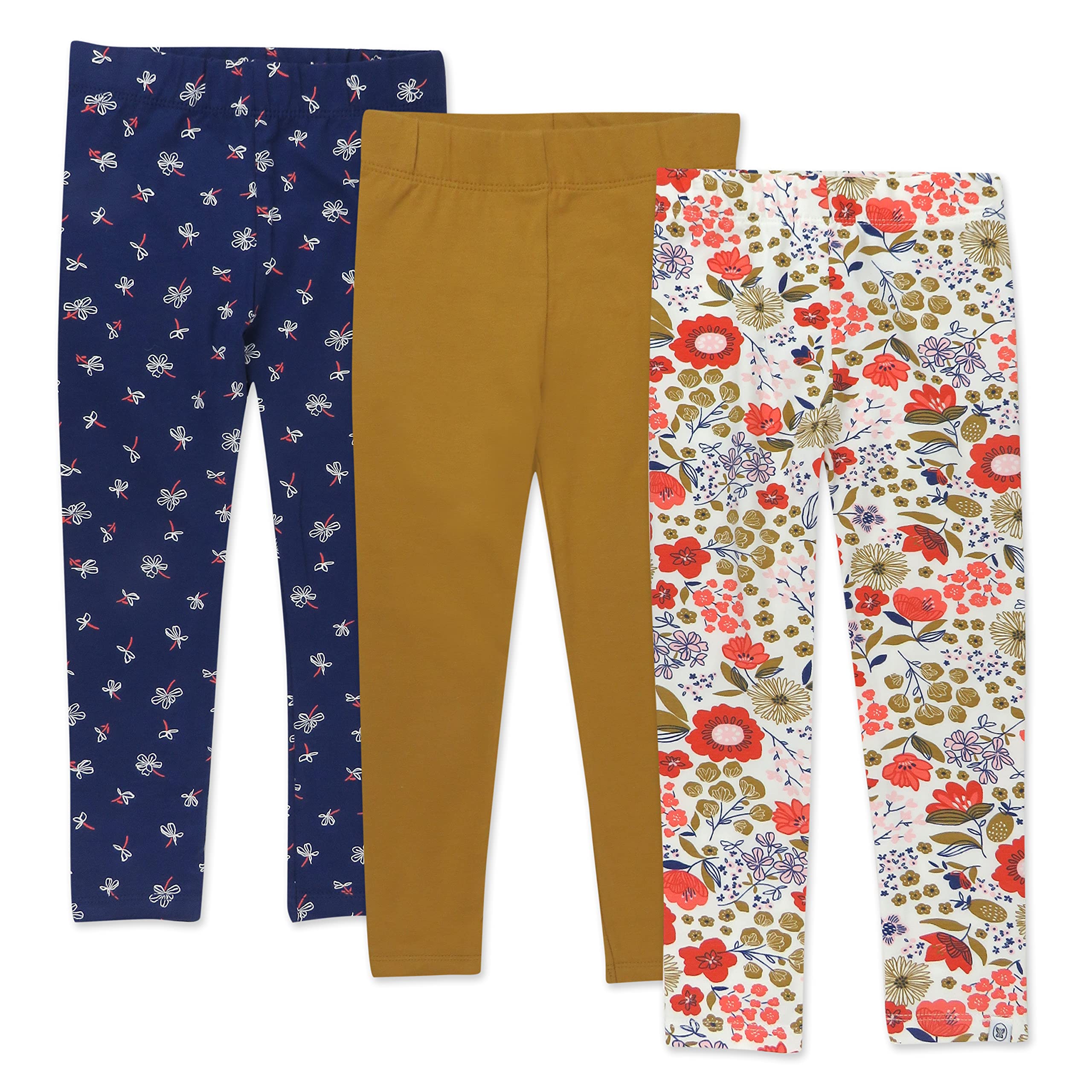 3-Pack HonestBaby Kids' Organic Cotton Leggings (4T, Copper Fields Floral Ivory) $8.10 + Free Shipping w/ Prime or on $25+