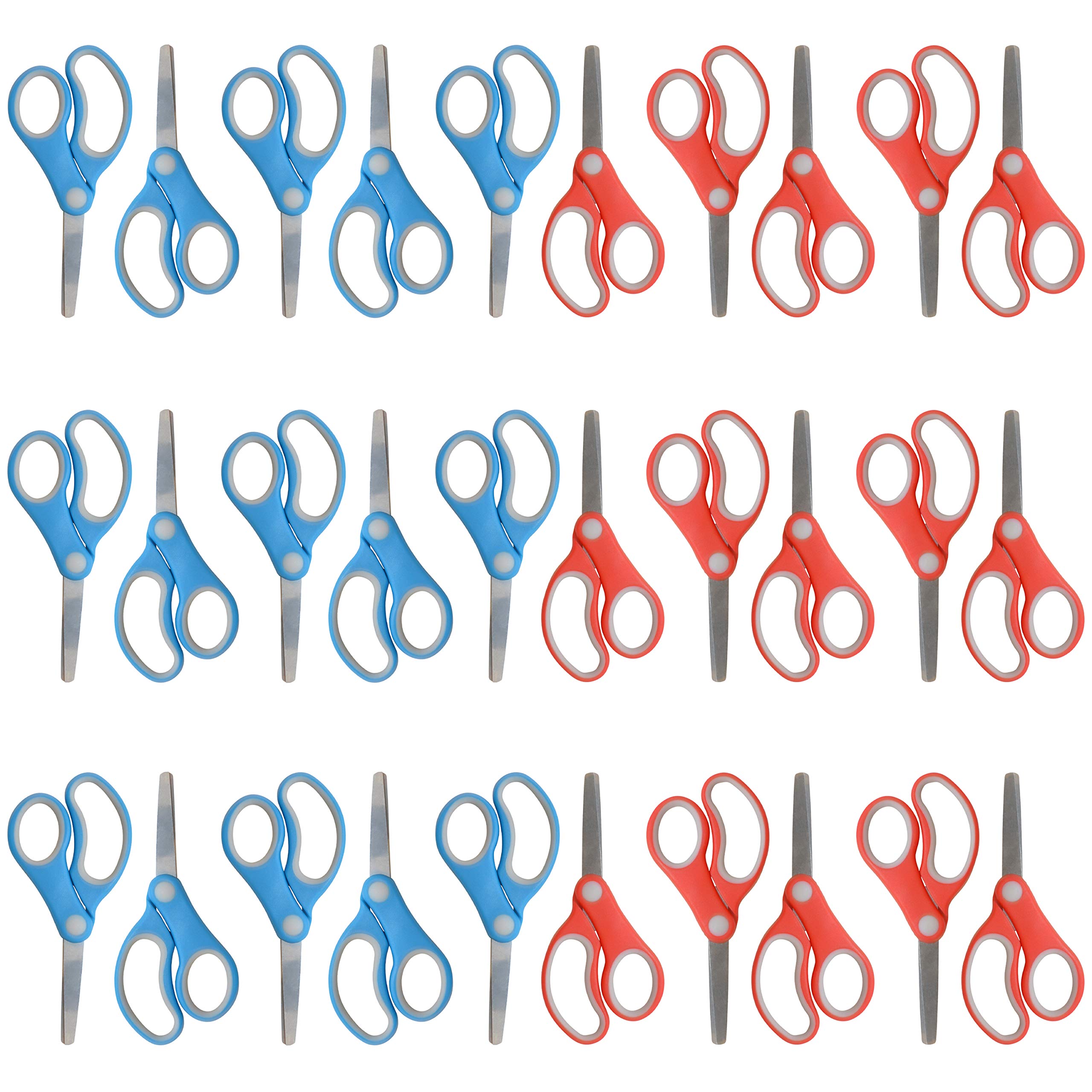 Westcott 55845 Right- and Left-Handed Scissors, Kids Scissors, Ages 4-8,  5-Inch Blunt Tip, 30 Pack