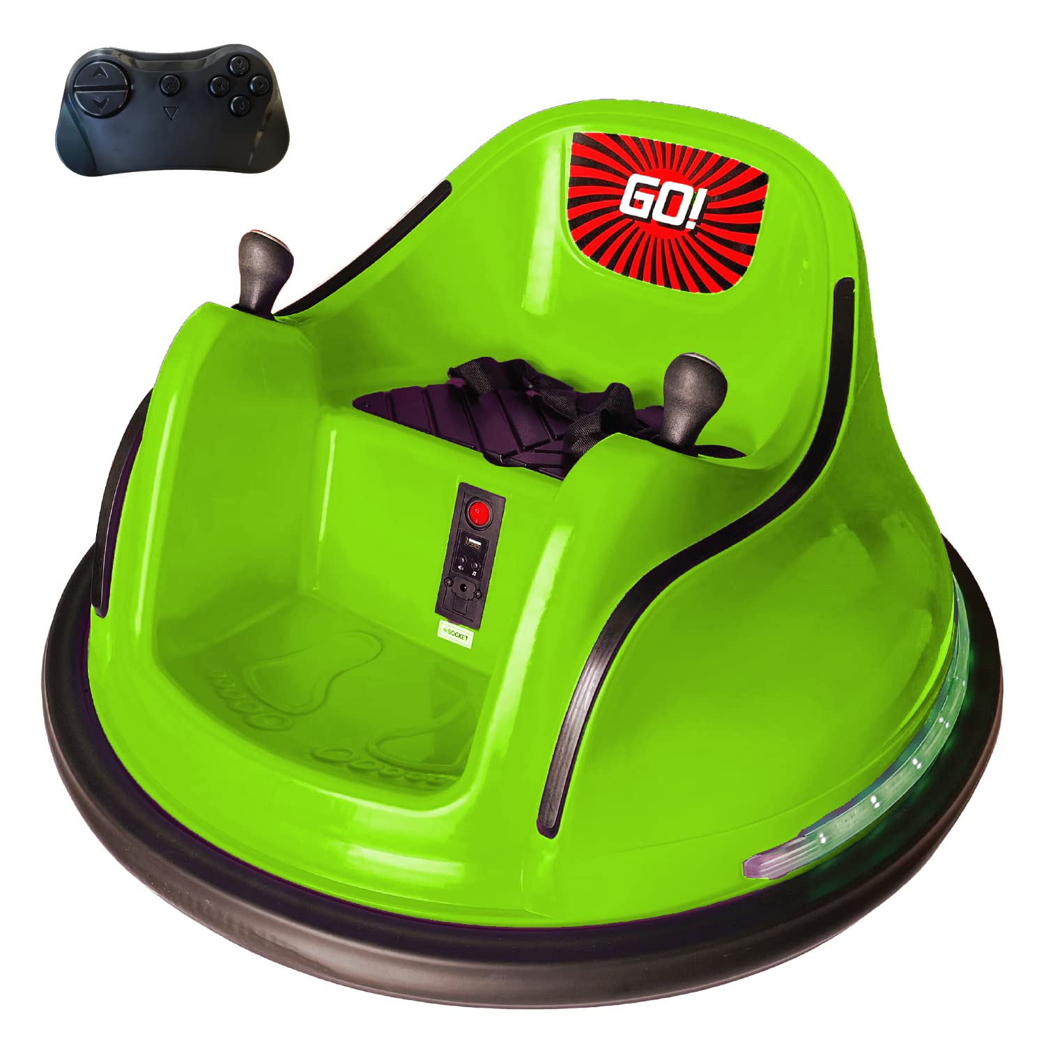 The Bubble Factory Kids Electric Bumper Car w/ Lights, Music, & Remote Control (Green, Pink) $85 + Free Shipping
