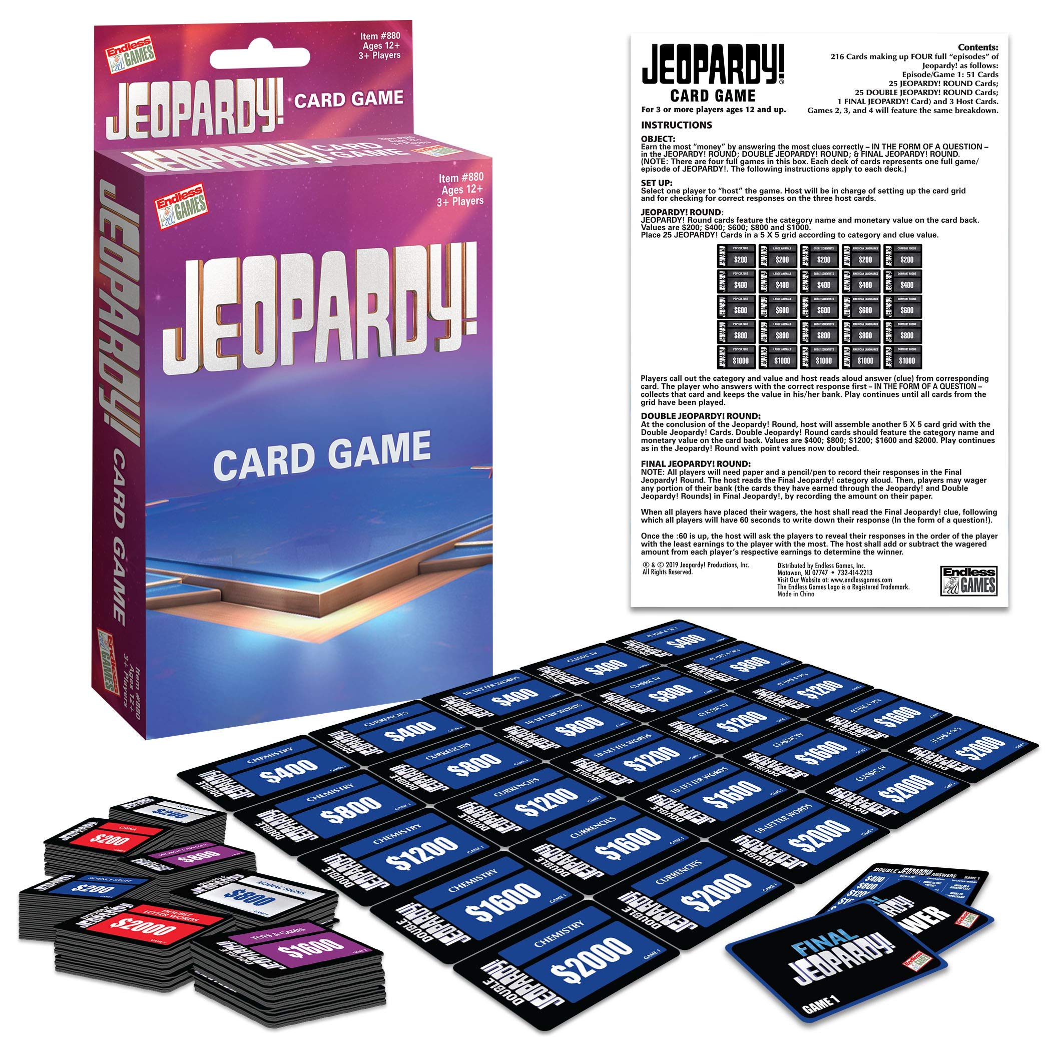 216-Cards Endless Games Travel Sized Jeopardy Card Game $4.19 + Free Shipping w/ Prime or on $25+