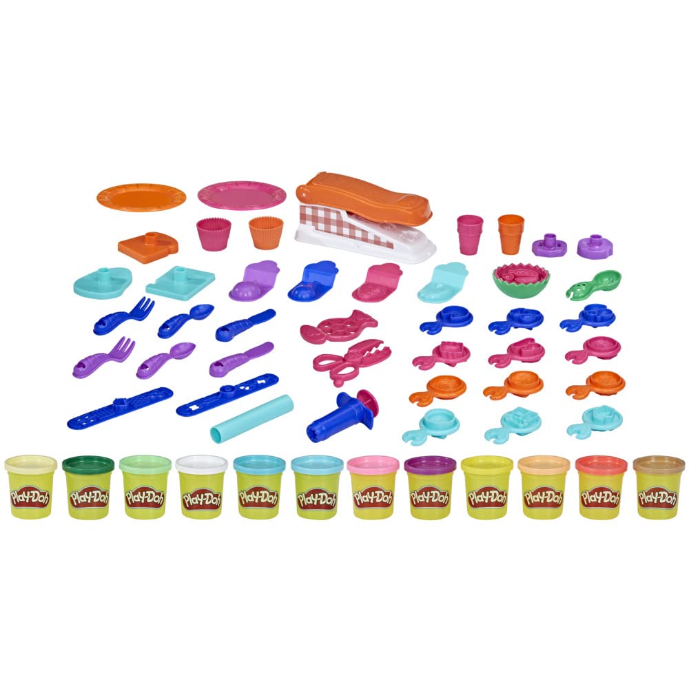 42-Tool Play-Doh Kitchen Creations Fun Factory Playset w/ 12-Pack 3-oz Cans