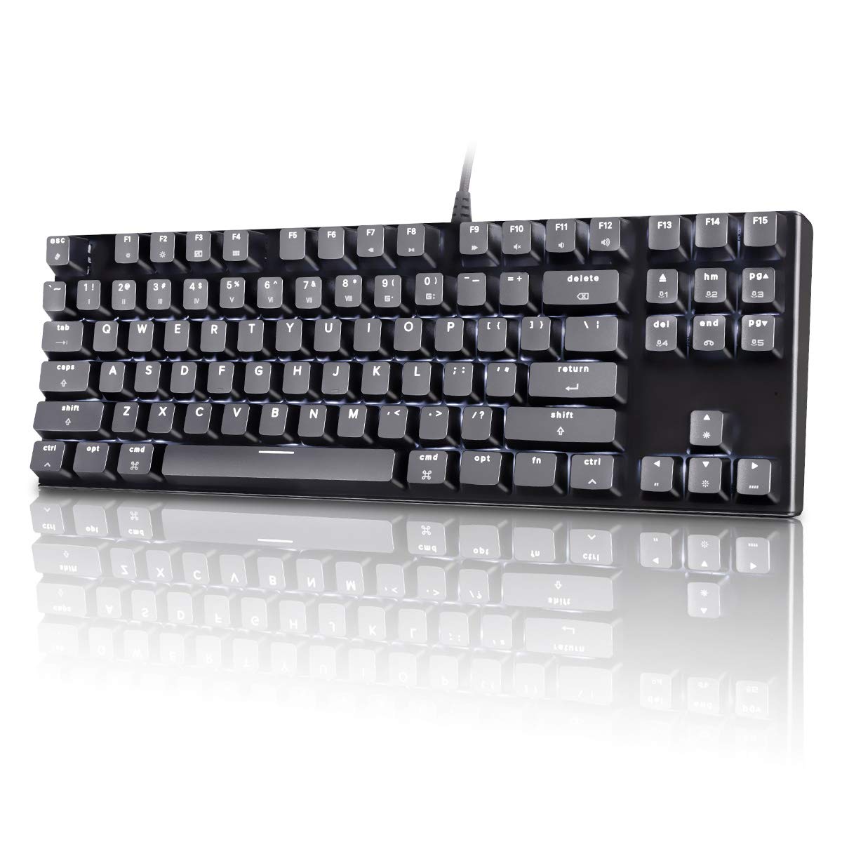 87-Key Velocifire M87 Mac Layout Wired Mechanical Keyboard w/ White LED Backlight (Tactile Brown Switches)​ $30 + Free Shipping