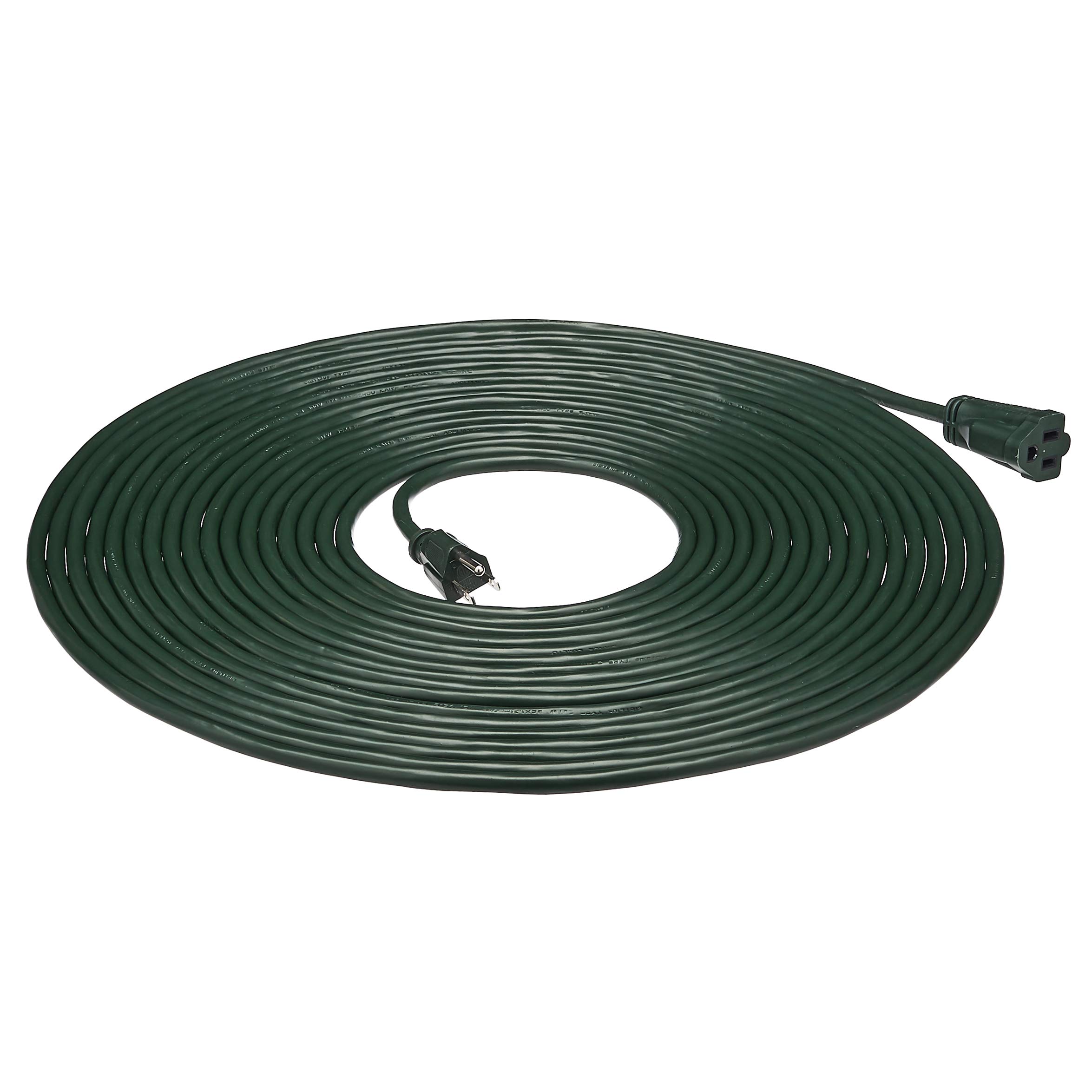 Prime Members: 50' Amazon Basics 3-Prong Vinyl Indoor/Outdoor Extension Cord (Green) $15.50 + Free Shipping w/ Prime or on $25+