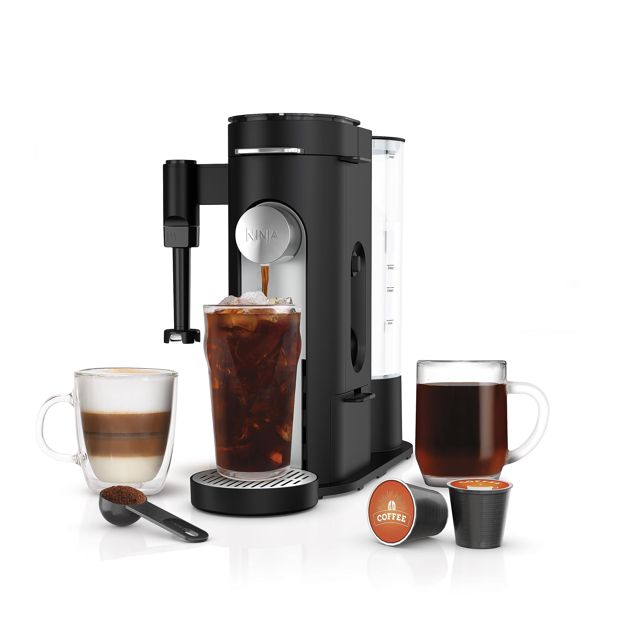 Ninja Pods & Grounds Specialty K-Cup Compatible Single-Serve Coffee Maker w/ Fold-Away Frother & Ninja Scoop (PB051) $80 + Free Shipping