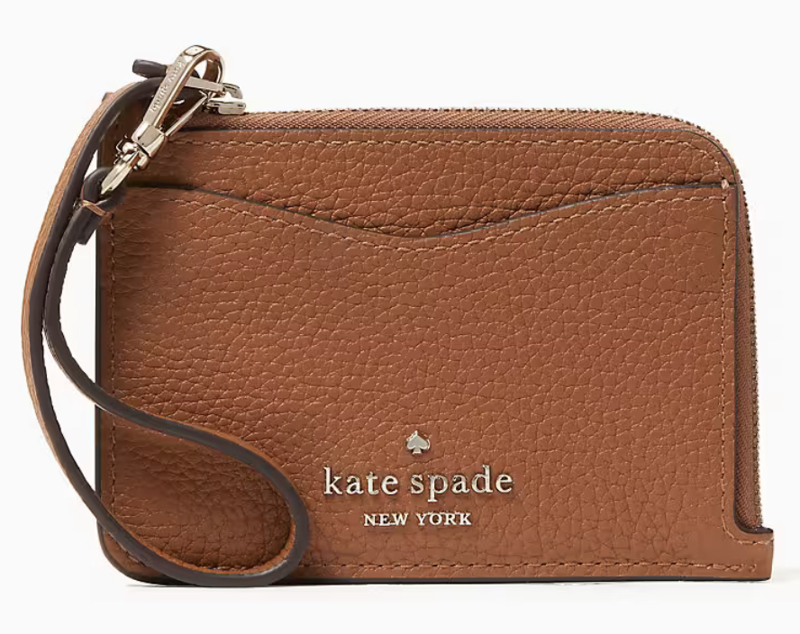 Kate Spade: Leila Cardholder Wristlet (Pink or Gingerbread) $33.30, Kristi Chain Flap Crossbody (Saddle or Blue) $59.75 & More + Free Shipping