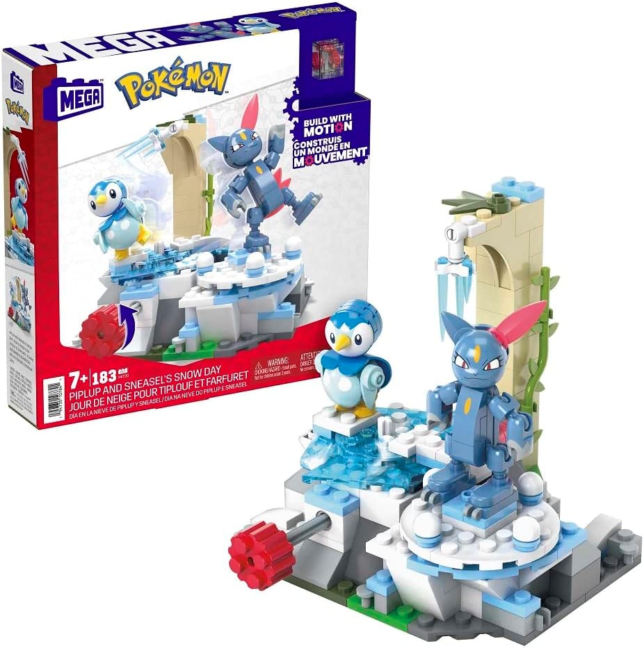 171-Piece MEGA Pokémon Piplup and Sneasel's Snow Day Action Figure Building Toy Set w/ Motion Brick $12.80 + Free Shipping w/ Prime or on $35+