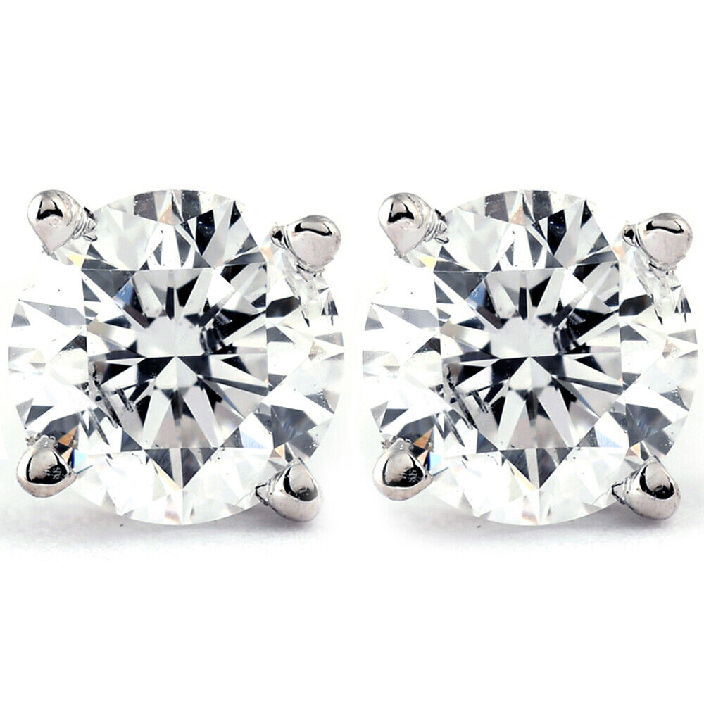 Pompeii3 Jewelry 14k White or Yellow Gold Natural Diamond Studs Earrings: 0.25-Ct. Tw. $80, 0.33-Ct. Tw. $100, 0.50-Ct. Tw. $190 + Free Shipping