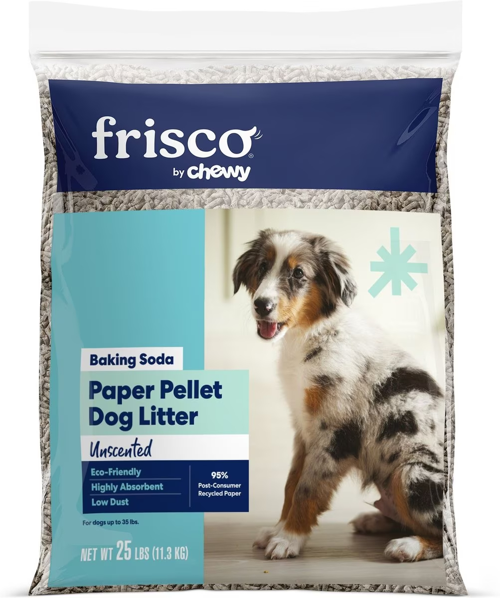 25Lb. Frisco Paper Pellet NonClumping Dog Litter Bag w/ Baking Soda
