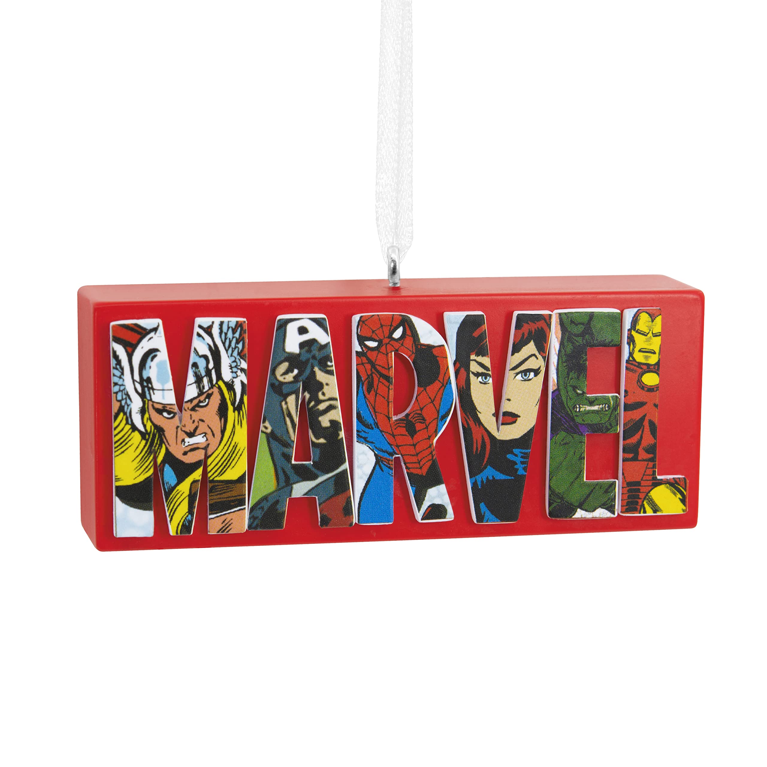 Hallmark Marvel Comics Heroes and Villains Logo Resin Christmas Ornament $4.75 + Free Shipping w/ Prime or on $35+