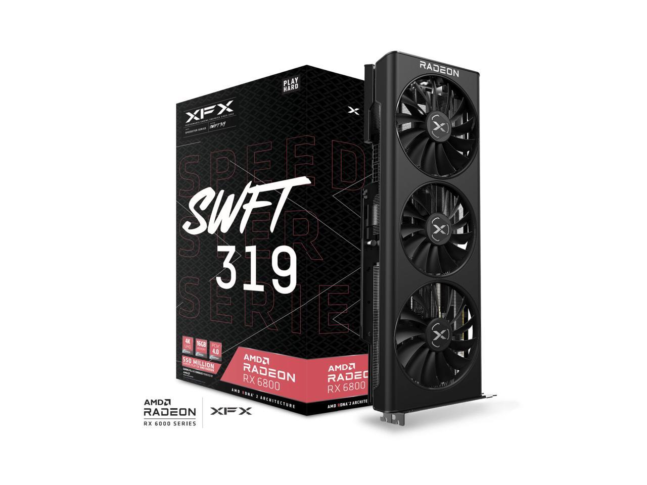XFX Speedster SWFT319 AMD Radeon RX 6800 Core 16GB GDDR6 Gaming Graphics Card $380 + Free Shipping