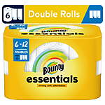 6-Ct Bounty Essentials Select-A-Size Double-Roll Paper Towels + $4 Walmart Cash $9
