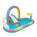 Play Day Inflatable Rainbow Pool & Play Center (95" x 69" x 47") $20