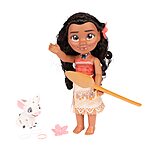 14&quot; Disney Princess My Singing Friend Moana Doll w/ Oar, Hair Clips, Elastic Bands &amp; Pua Figure $12 + Free Shipping w/ Prime or on $35+