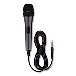 The Singing Machine Microphone w/ 10.5' Cord & 6.3mm Plug & 3.5mm Adapter $5.65