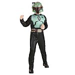STAR WARS Boba Fett Official Youth Costume w/ Printed Jumpsuit &amp; Plastic Mask (Boy's Medium) $6.85 + Free Shipping w/ Prime or on $35+