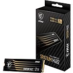 2TB MSI SPATIUM M482 PCIe 4.0 NVMe M.2 Solid State Drive $110 + Free Shipping