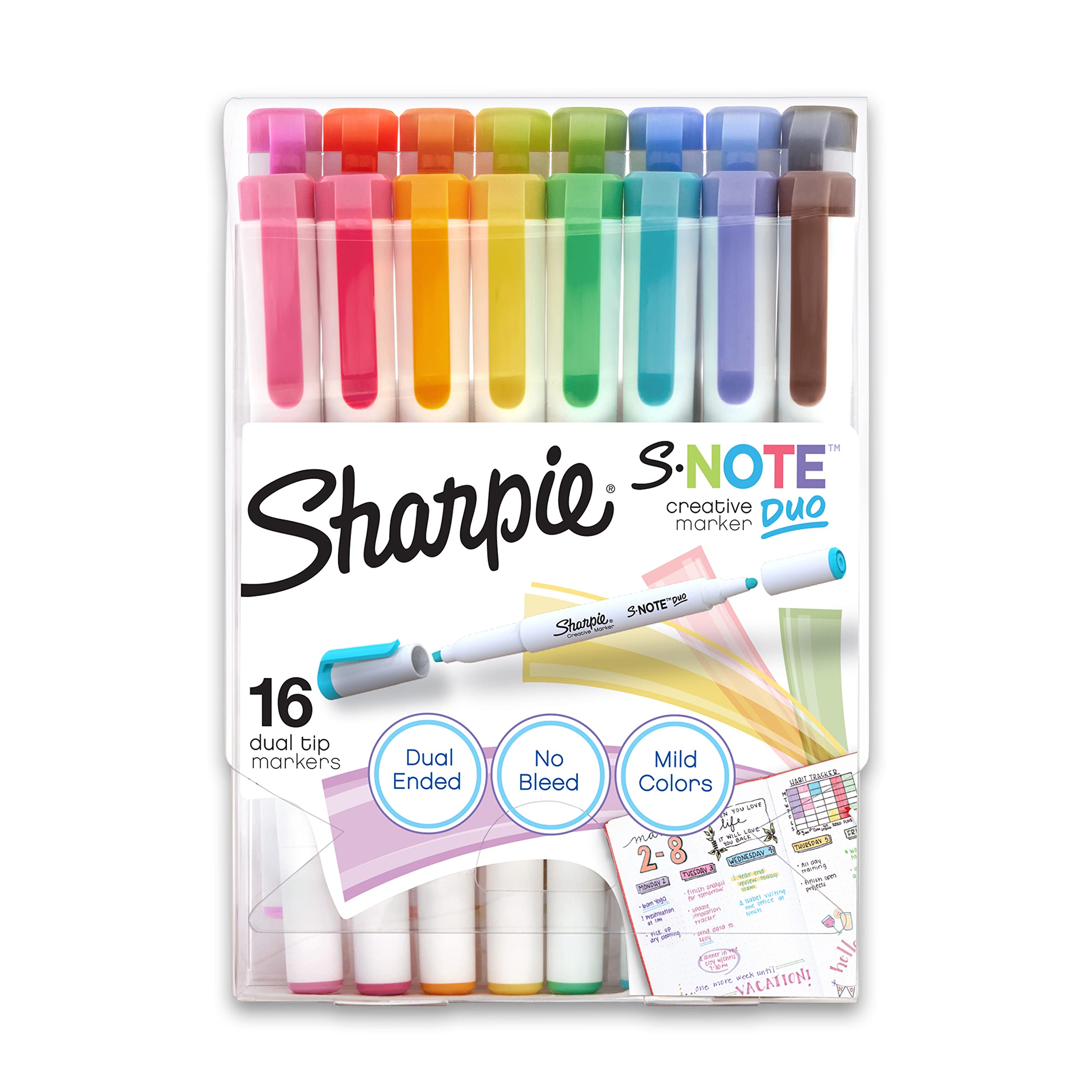 16-Count Sharpie S-Note Duo Dual-Ended Creative Markers w/ Packaging Stand-Up Easel $9.40 w/ S&S + Free Shipping w/ Prime or on $35+