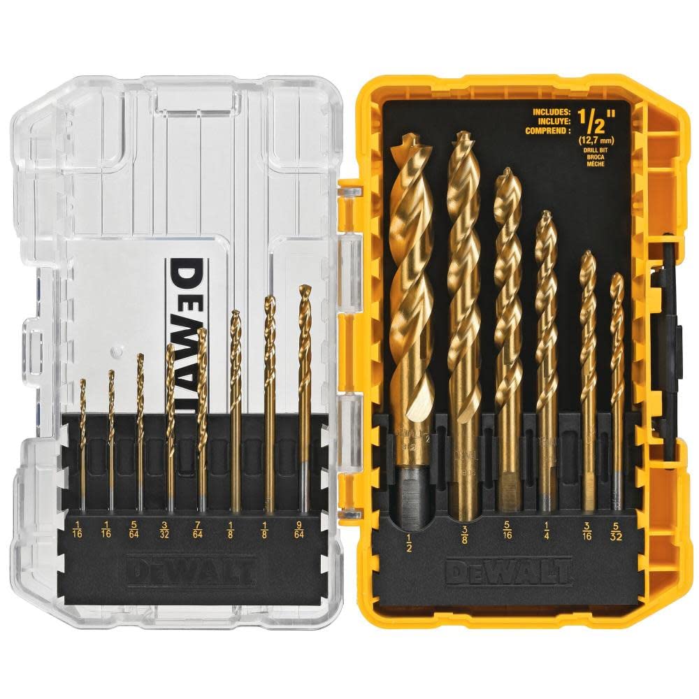 14-Piece DeWALT Titanium Drill Bit Set w/ Compact Carrying Case $16.35 + Free Shipping w/ Prime or on $35+
