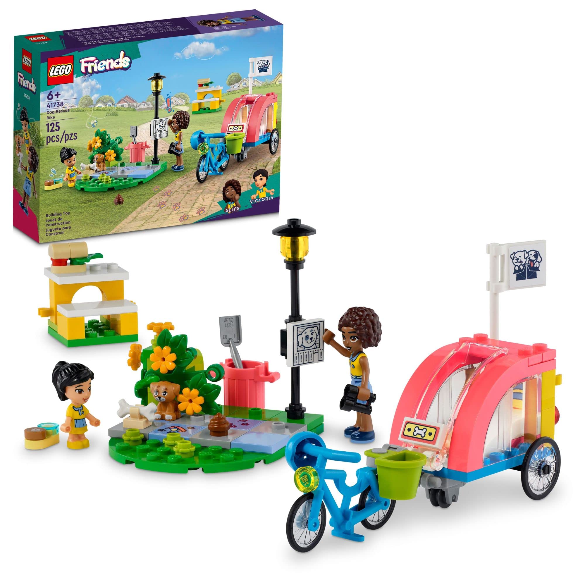 125-Piece LEGO Friends Dog Rescue Bike Building Set w/ 2 Mini-Dolls & Puppy Figure $7.50 + Free Shipping w/ Prime or on $35+