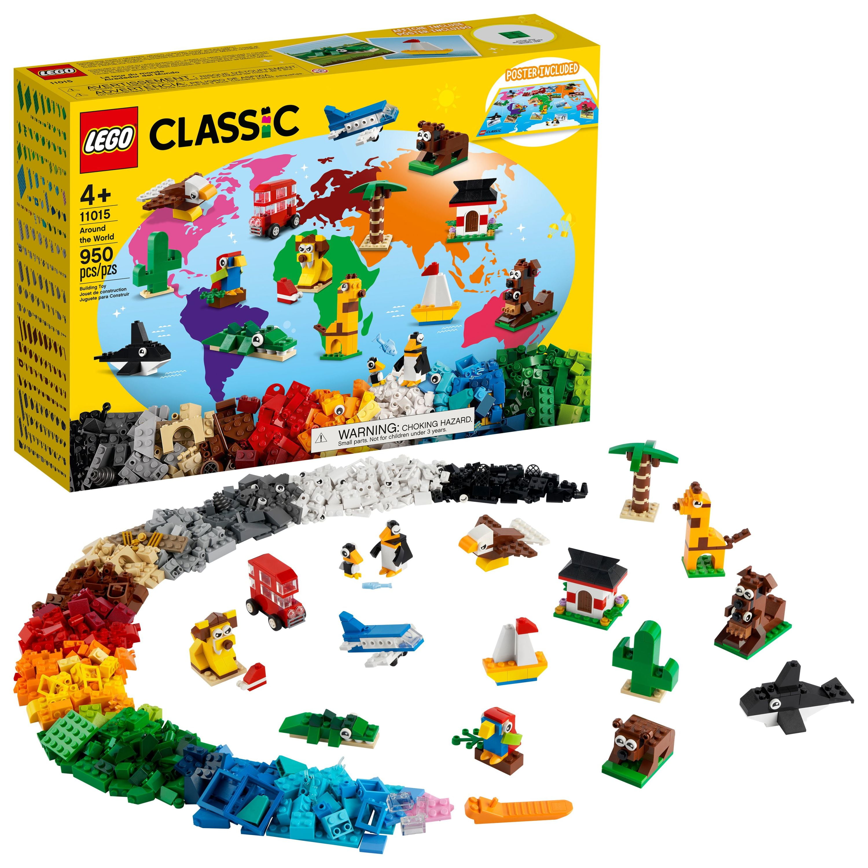 Select Walmart Stores: 950-Piece LEGO Classic Around the World Building Toy Set w/ Wall Map $31.75 + Free Shipping