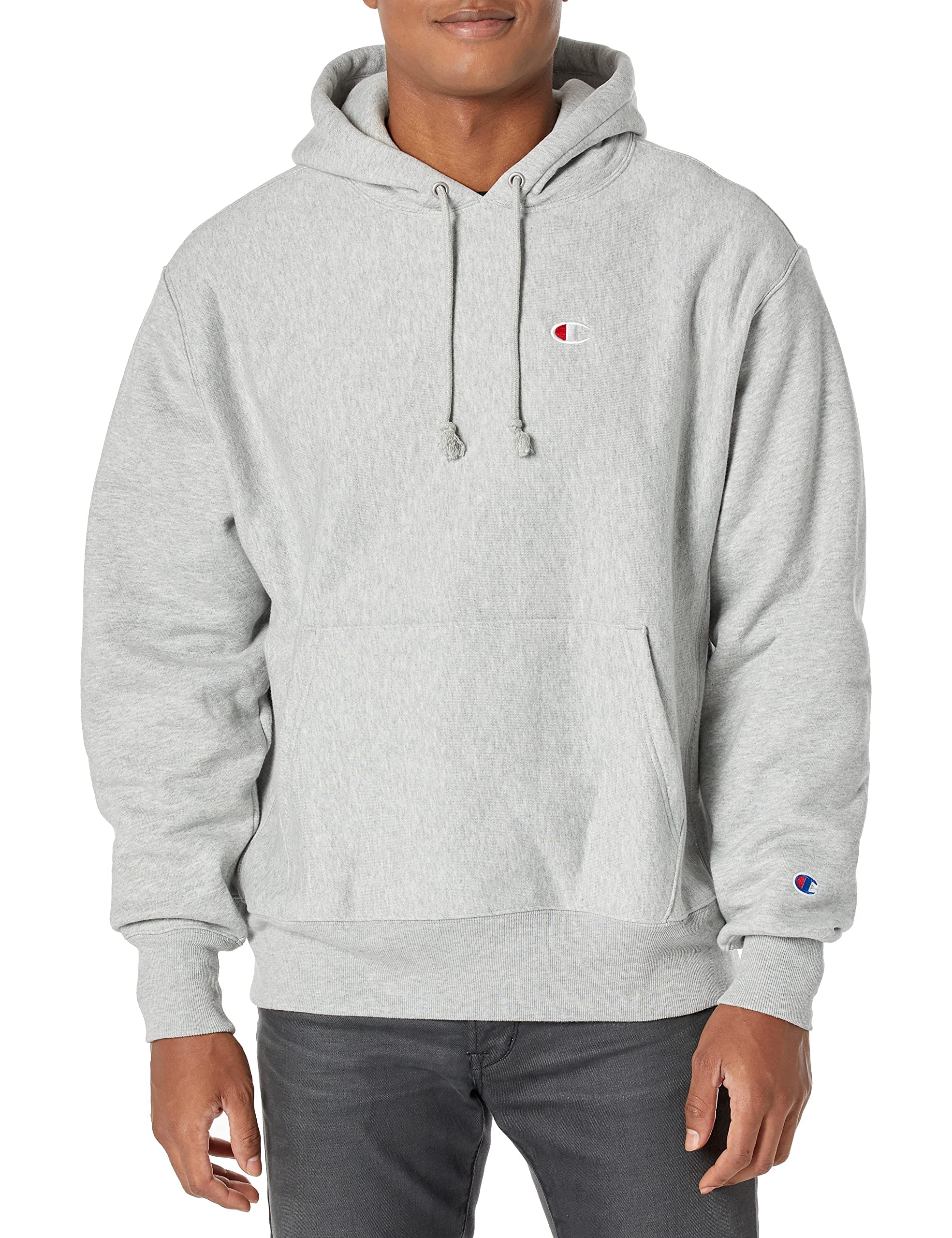Champion Men's Hoodie, Reverse Weave Fleece Comfortable Pullover Sweatshirt (Oxford Gray, Sizes: XS, S, M, XL) $19.95 + Free Shipping w/ Prime or on $35+