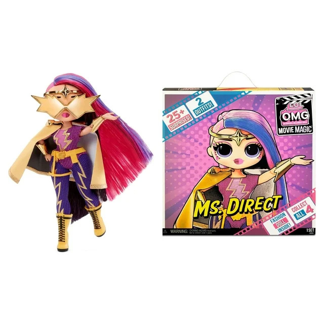 25-Piece L.O.L Surprise! OMG Movie Magic Ms. Direct Fashion Doll w/ 2-Outfits & Accessories $11.65 + Free S&H w/ Walmart+ or $35+