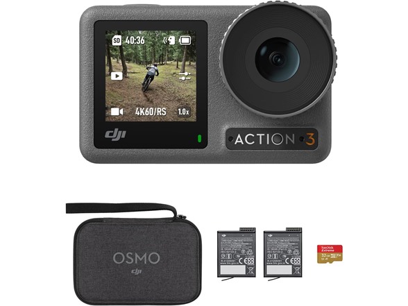 DJI Osmo Action 3 Creator Combo w/ 4K Waterproof Action Camera, Osmo Carrying Case, 2 Batteries, & 32GB microSD Card $210 + Free Shipping w/ Prime $209.99