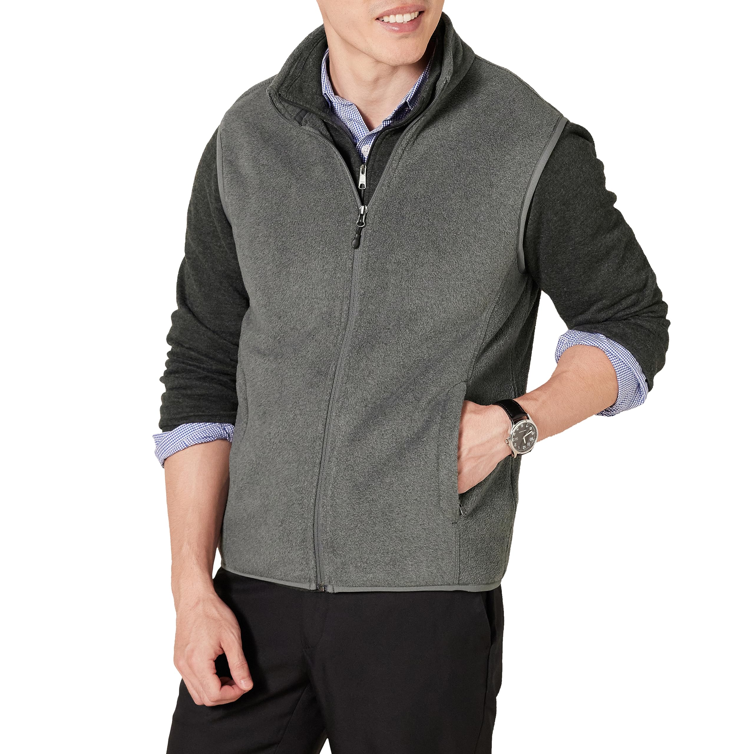 Amazon Essentials Men's Full-Zip Polar Fleece Vest (Various Colors, Sizes: XS, S, & L) from $7.40 + Free Shipping w/ Prime or on $35+