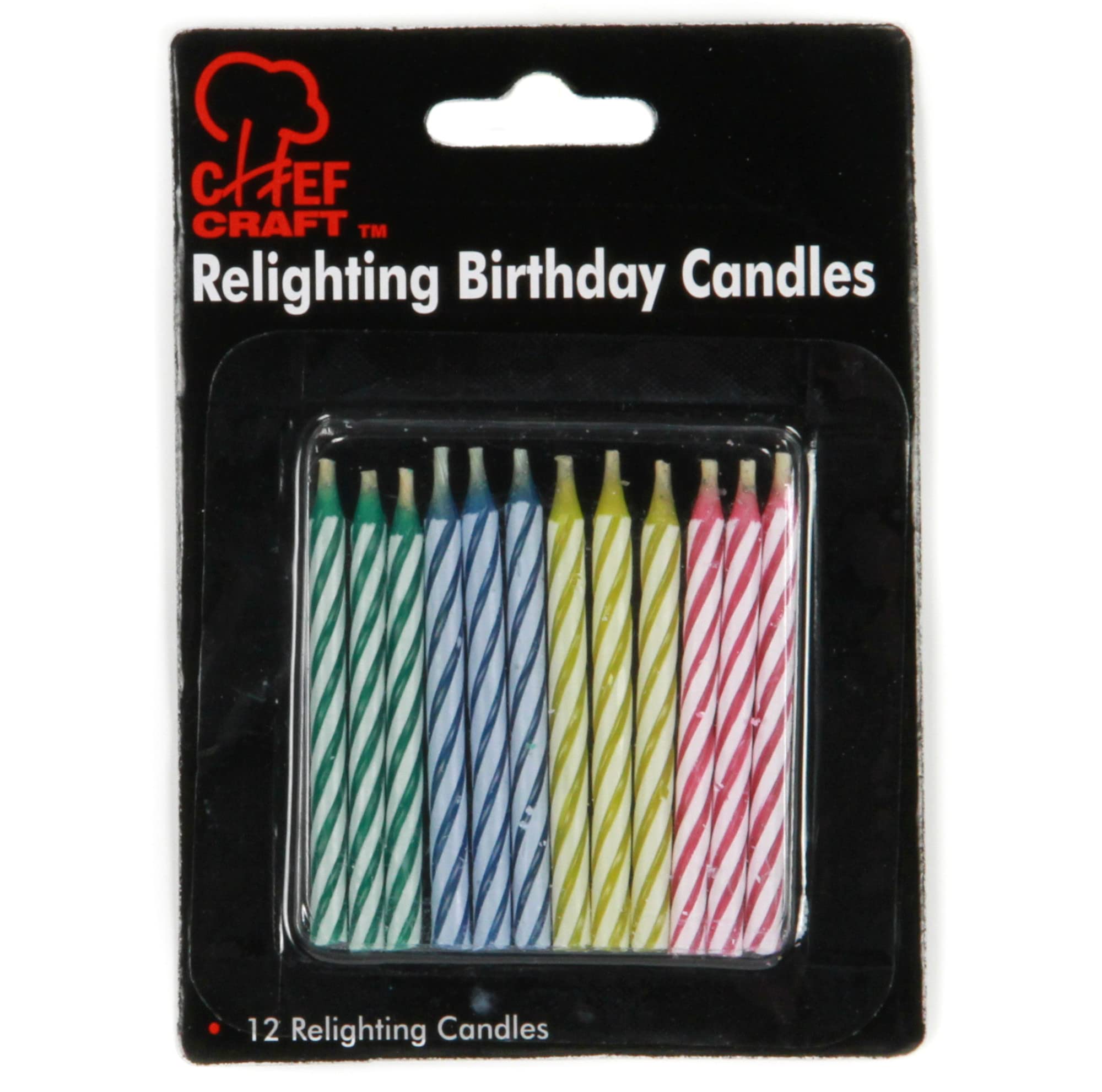 12-Piece 2.5" Chef Craft Classic Spiral Wax Trick Candles $1.80 + Free Shipping w/ Prime or on $35+