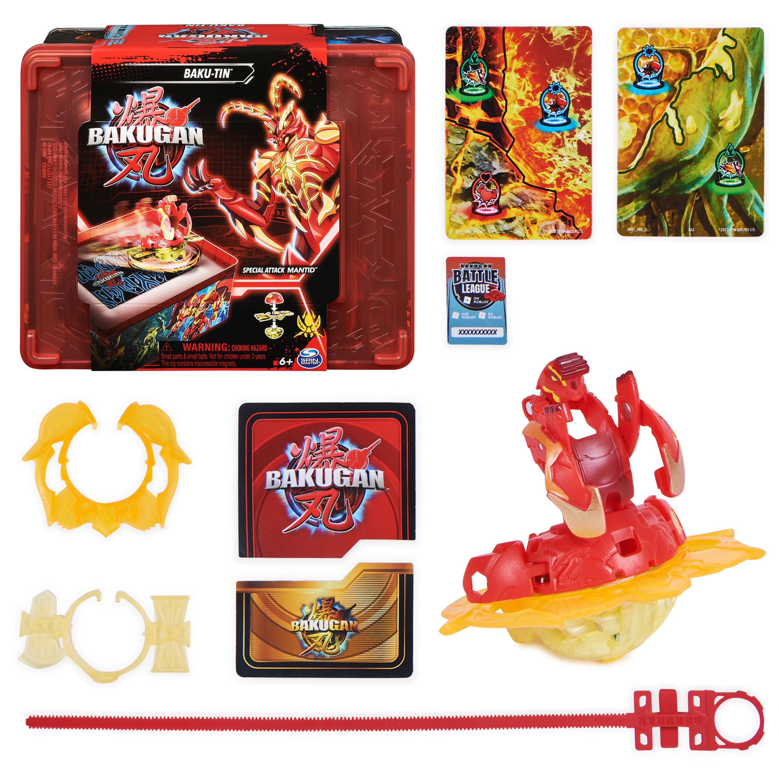 Bakugan Spinning Special Attack Mantid Action Figure Toy Set w/ Baku-Tin Arena/Storage, XL Rip Cord, & Accessories $5.30 + Free Shipping w/ Prime or on $35+
