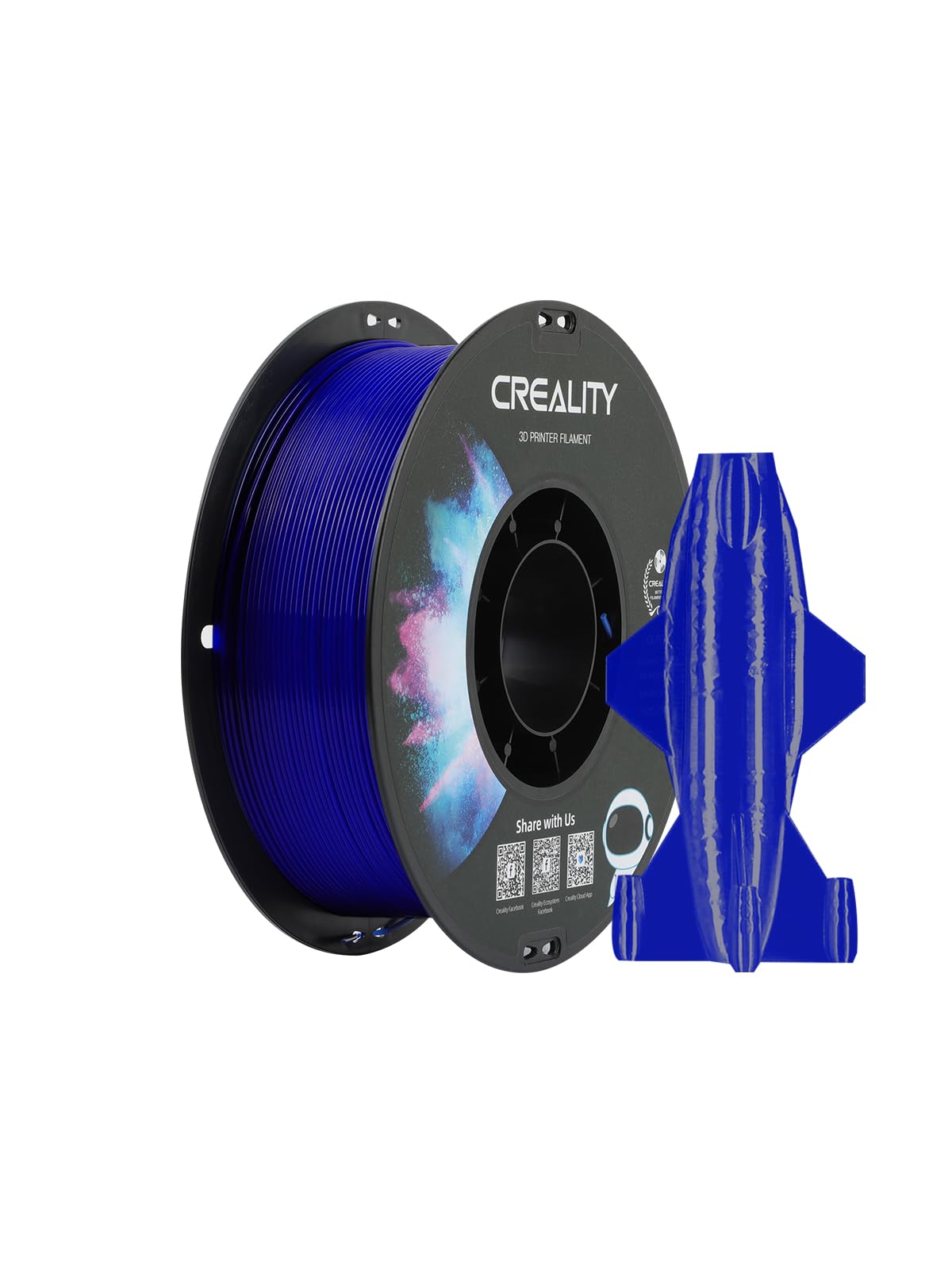 2.2-Lbs. Creality PETG 1.75mm 3D Printing Filament (Transparent Blue) $10 + Free Shipping w/ Prime or on $35+