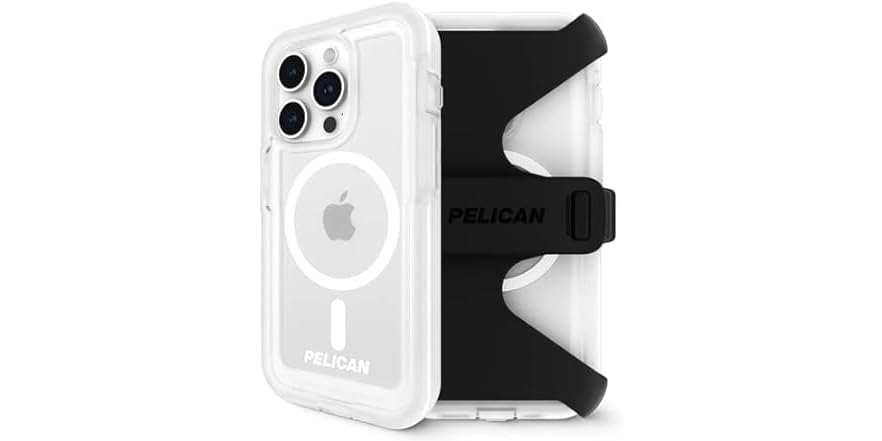 Pelican Voyager MagSafe Case w/ KickBelt Clip Holster & Kickstand (Clear): iPhone 15 $7 or iPhone 15 Pro / Pro Max $9 + Free Shipping w/ Amazon Prime