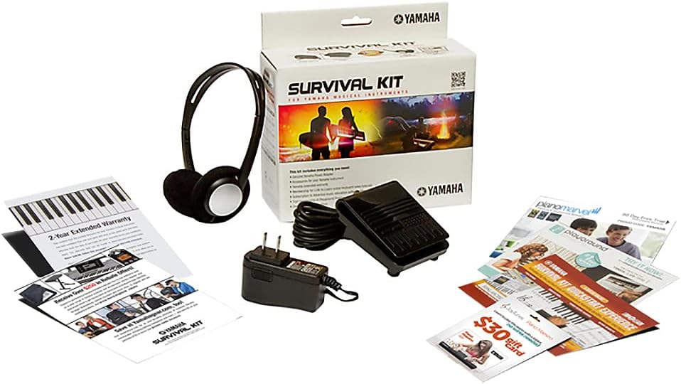 Yamaha Survival Kit D2 Accessory Package w/ Yamaha PA130 Power Adapter, Foot Sustain Pedal Switch, Headphones, & "Playing w/ Style DVD" $13.50 + Free Shipping