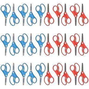 Westcott 55843 Right- and Left-Handed Scissors, Kids' Scissors, Ages 4-8,  5-Inch Blunt Tip, 3 Pack
